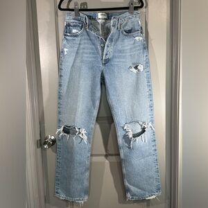Agolde 90s Jean - 28 - Distressed Denim in Swapmeet Blue